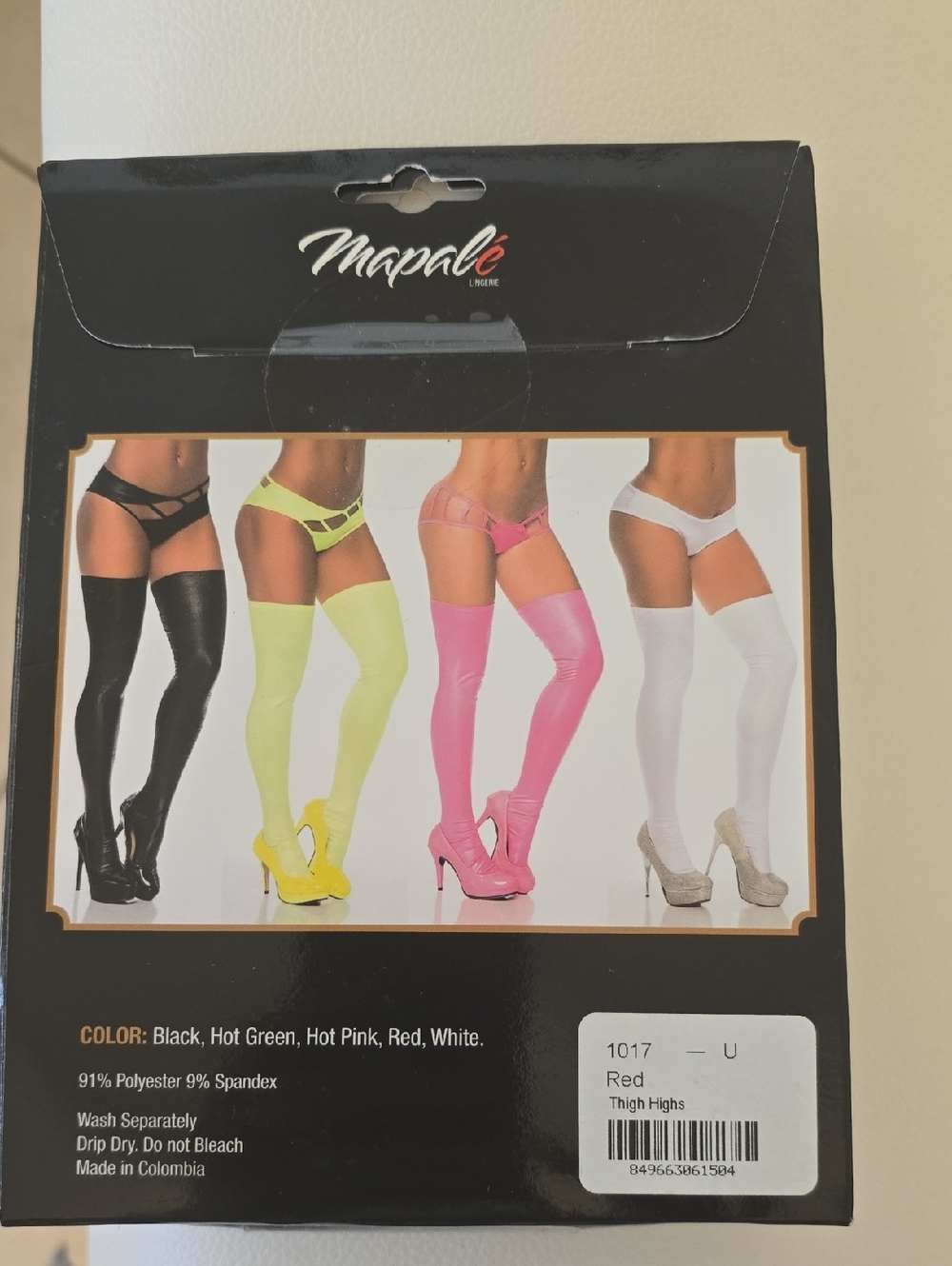 Mapale Red Thigh Highs, New In Box Final Sale - Picture 2 of 2